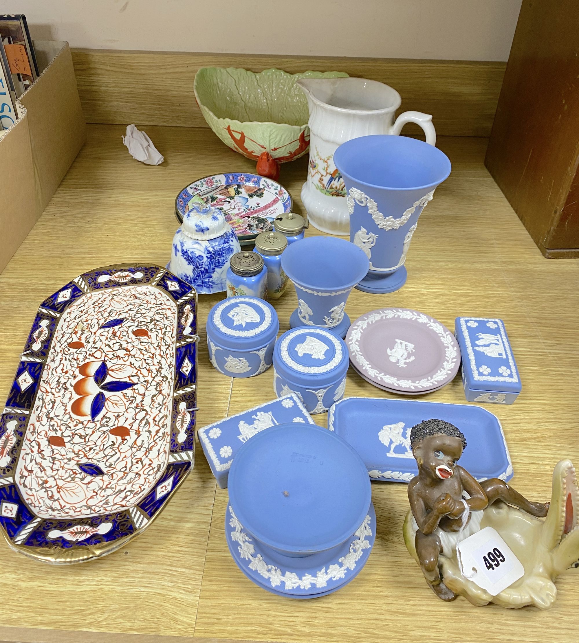 A quantity of Wedgwood jasper wares and other ceramics